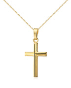 Ankerkette mit kantigen Kreuz Anhänger