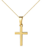 Ankerkette mit kantigen Kreuz Anhänger