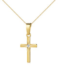 Ankerkette mit kantigen Kreuz Anhänger
