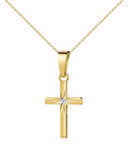 Ankerkette mit kantigen Kreuz Anhänger