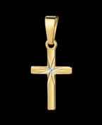 Ankerkette mit kantigen Kreuz Anhänger