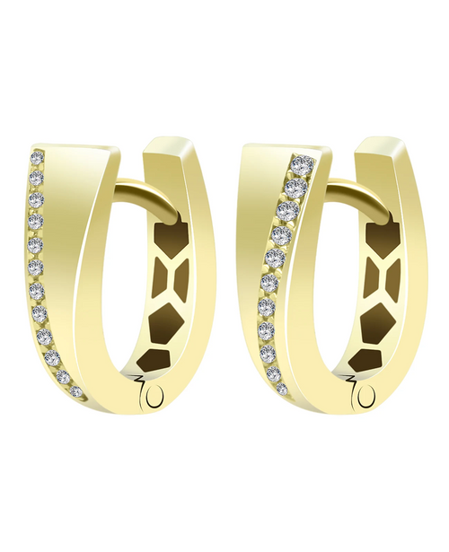 konisch verlaufende creol mit seitlich zirkoniabesatz