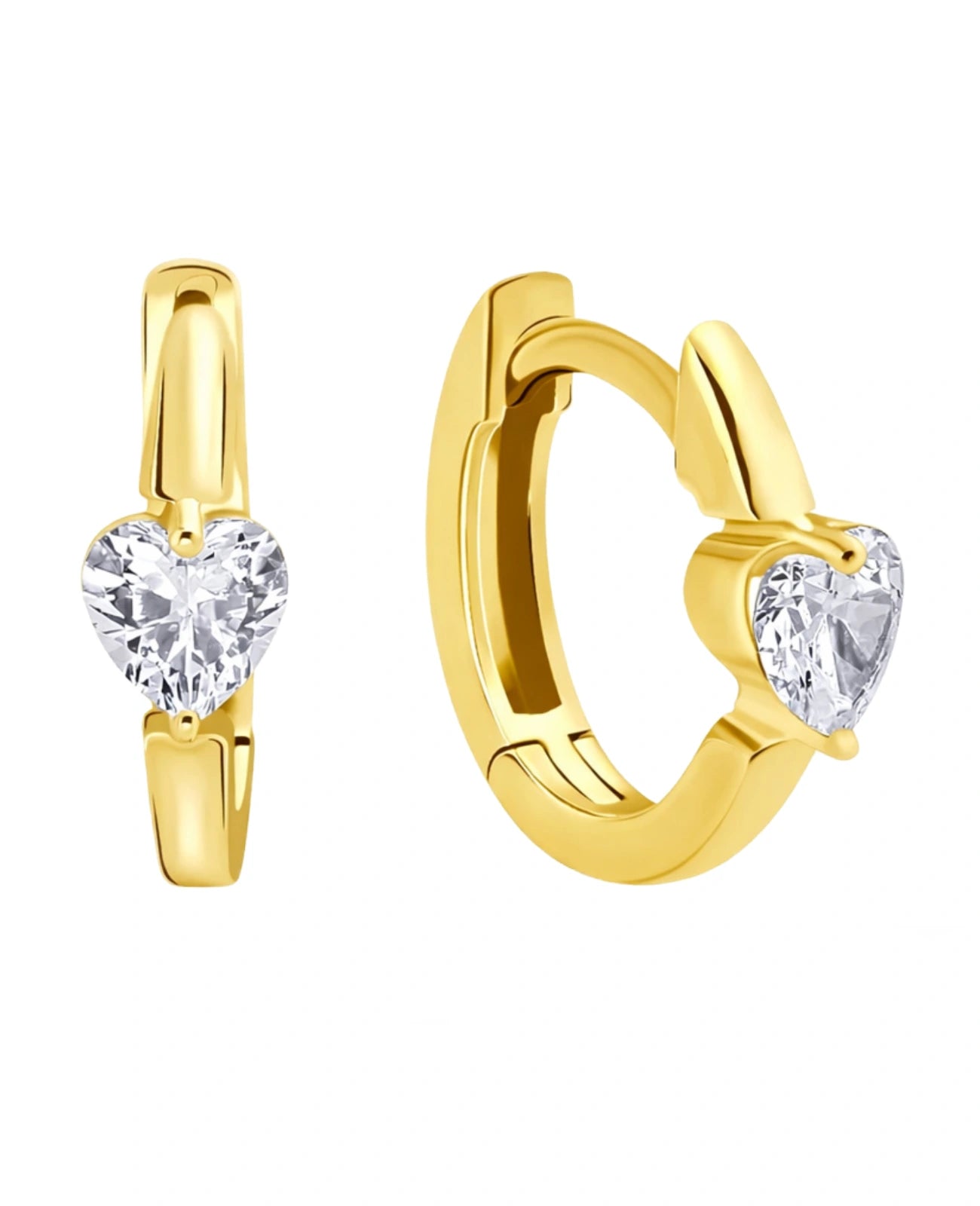 Creolen vorne großes Zirkonia Herz