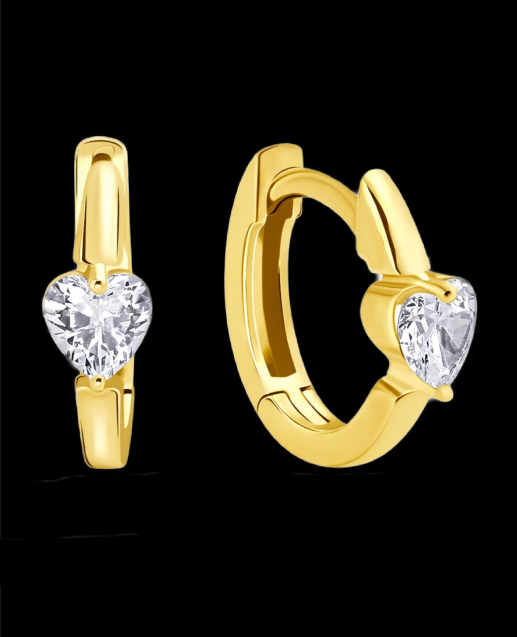 Creolen vorne großes Zirkonia Herz