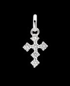 Ankerkette mit Kreuz Anhänger 6 Zirkonia Steine