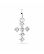 Ankerkette mit Kreuz Anhänger 6 Zirkonia Steine