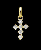Ankerkette mit Kreuz Anhänger 6 Zirkonia Steine