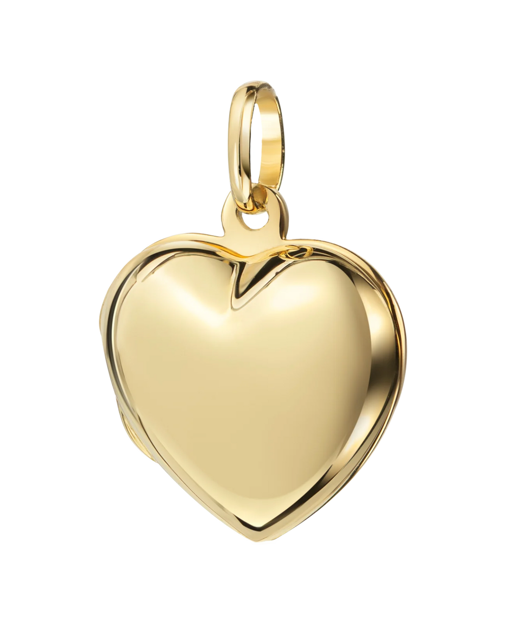 Ankerkette mit bauchigen Herz Medaillon Anhänger für 2 Bilder