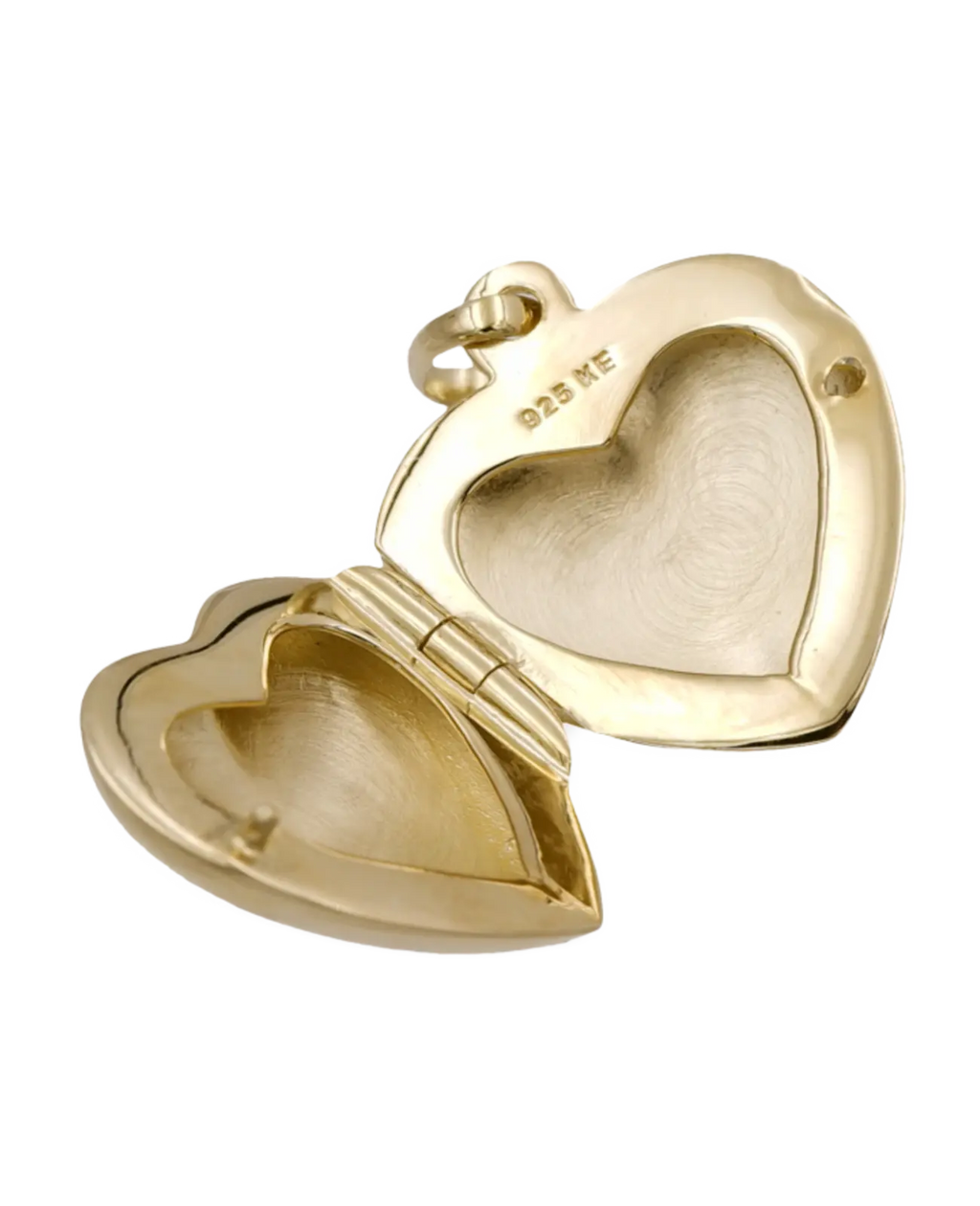 Ankerkette mit bauchigen Herz Medaillon Anhänger für 2 Bilder