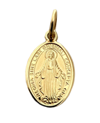 ovaler anhänger vorne maria hinten kreuz mit M