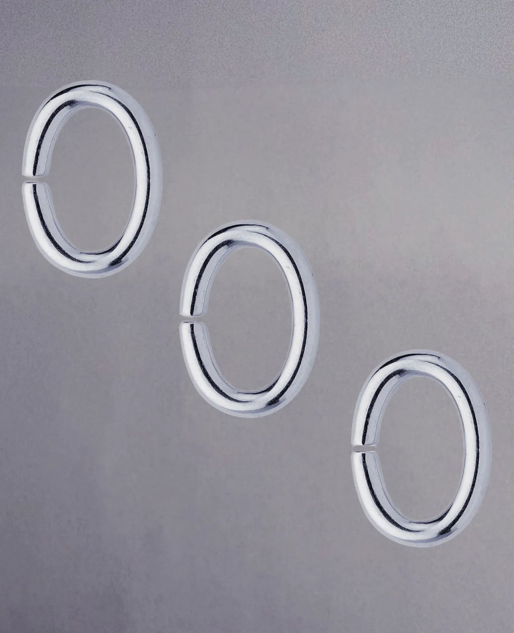 ovale silber oese im 3er pack