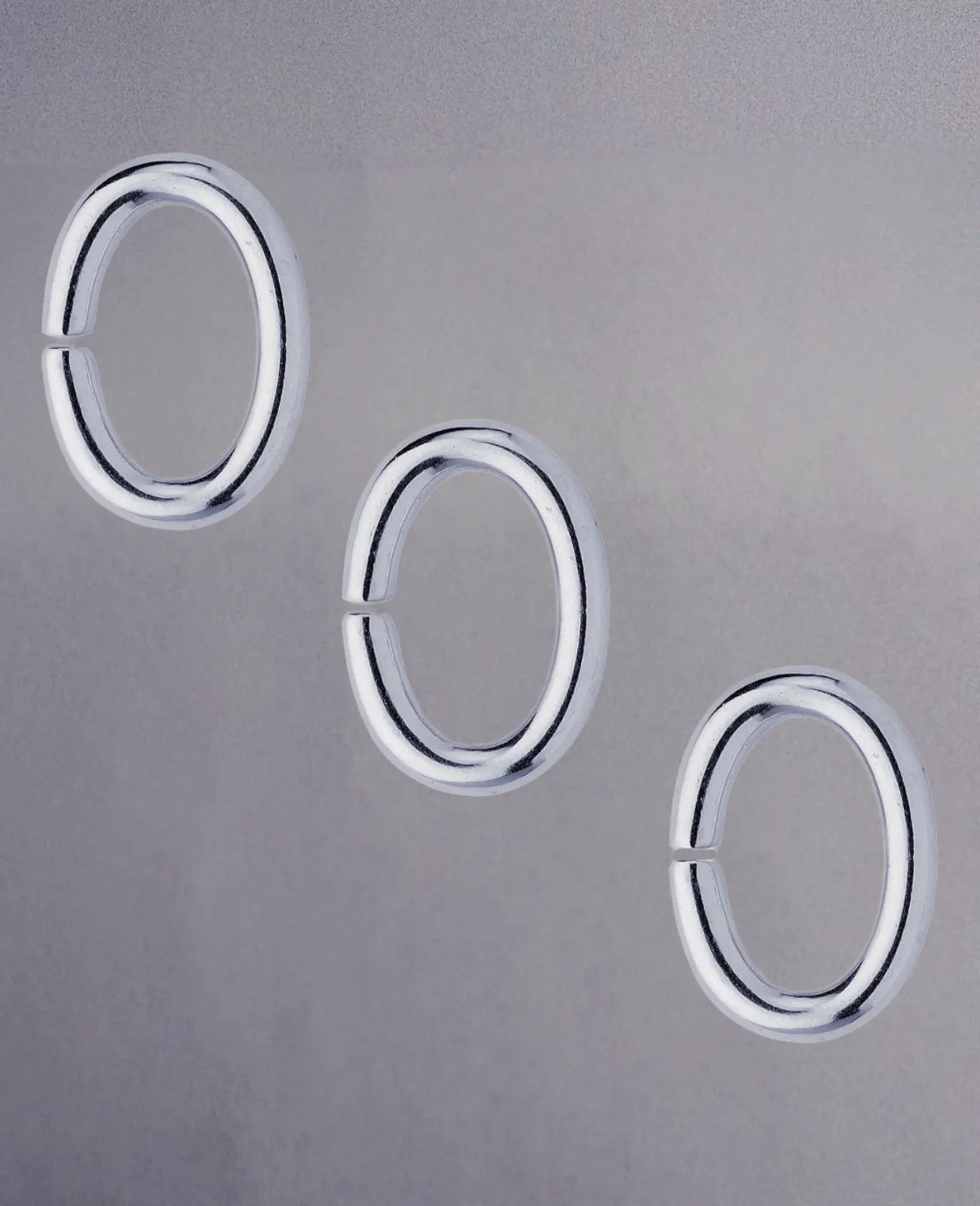 ovale silber oese im 3er pack