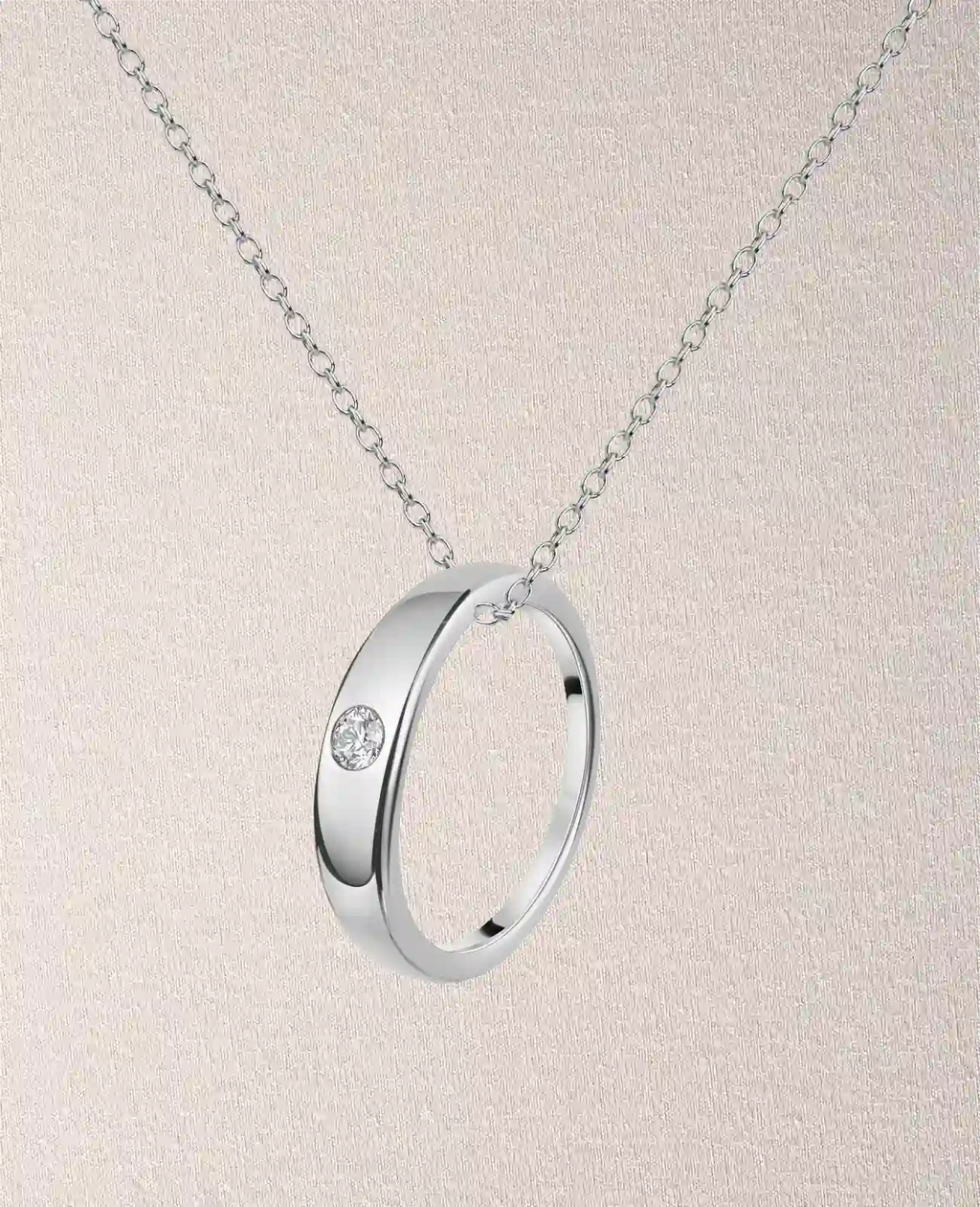 Ankerkette mit Taufring Anhänger