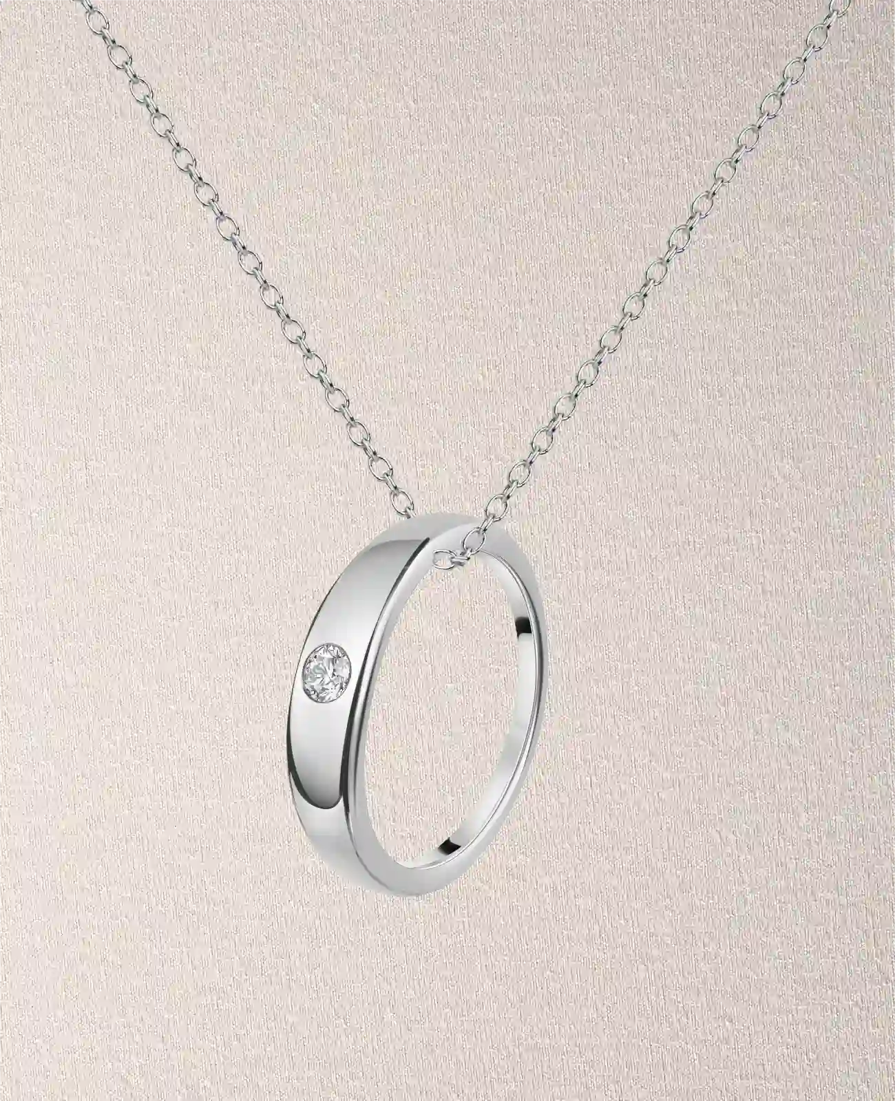 Ankerkette mit Taufring Anhänger