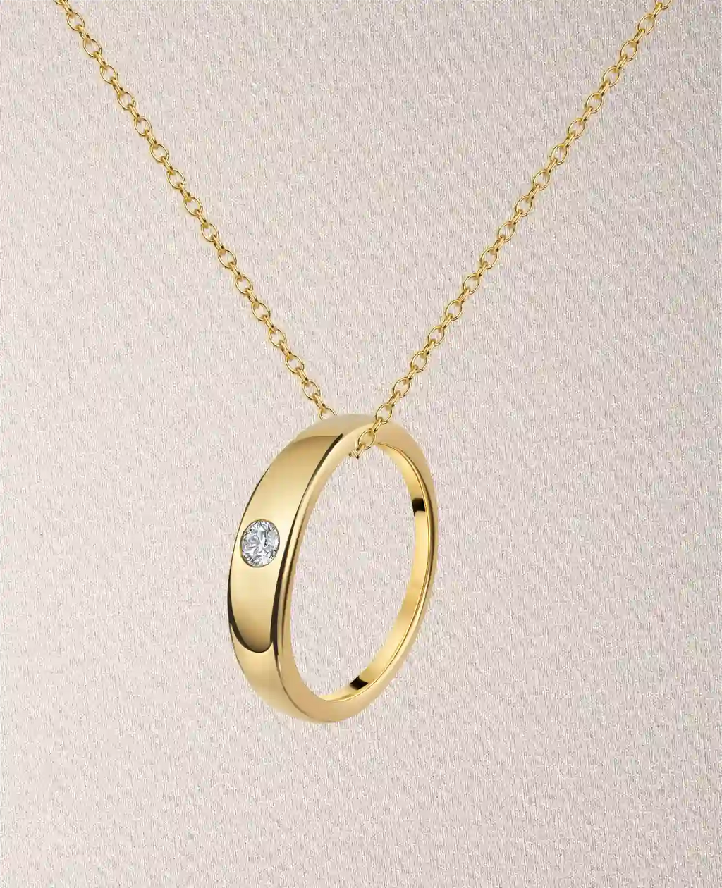 Ankerkette mit Taufring Anhänger