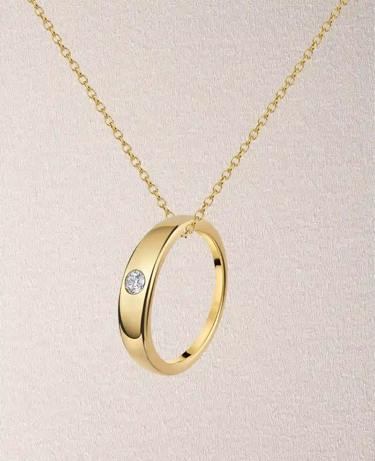 Ankerkette mit Taufring Anhänger