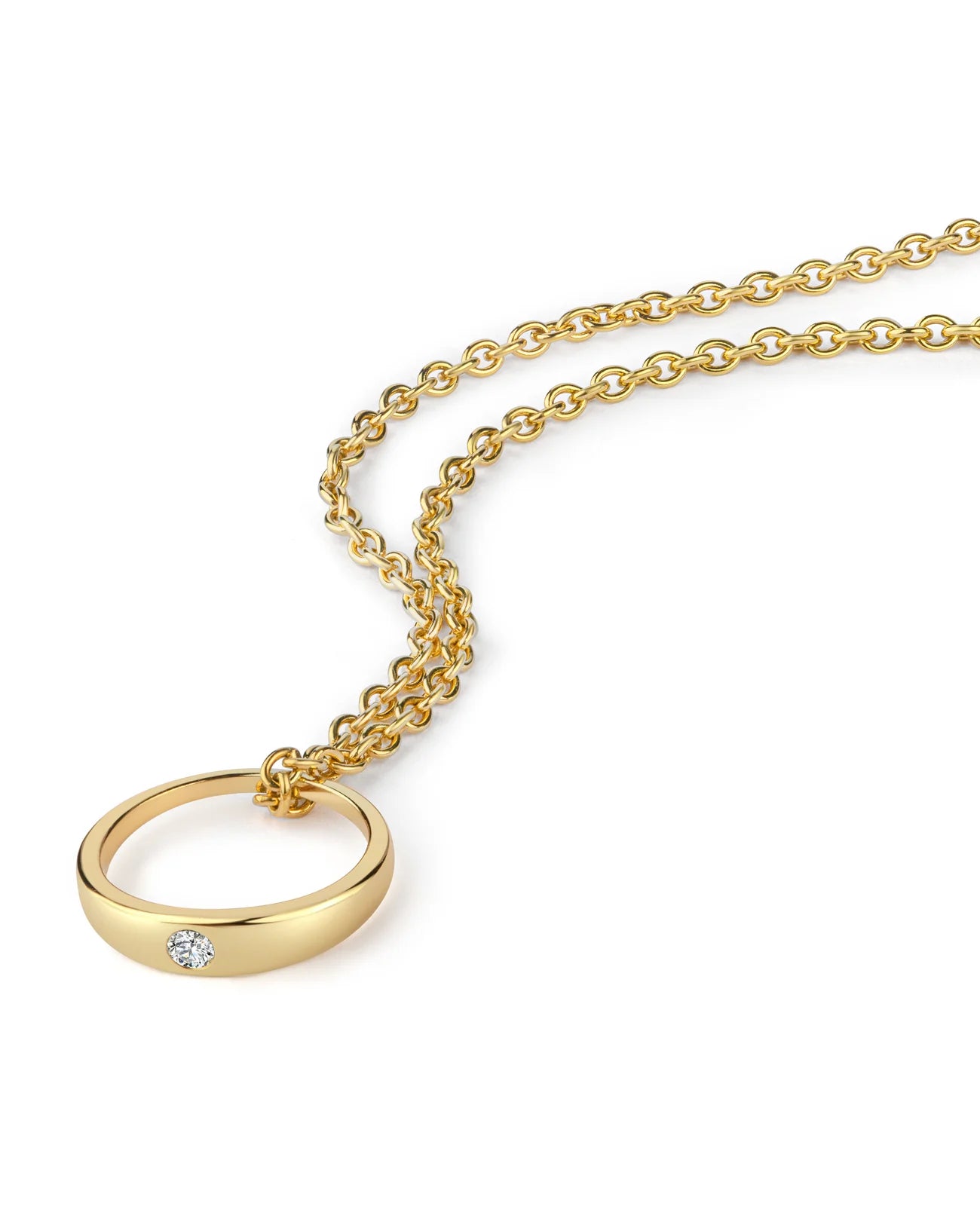 Ankerkette mit Taufring Anhänger