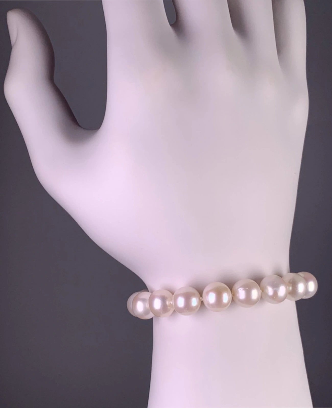 Süßwasserzuchtperlen armband mit kugel Magnetschließe