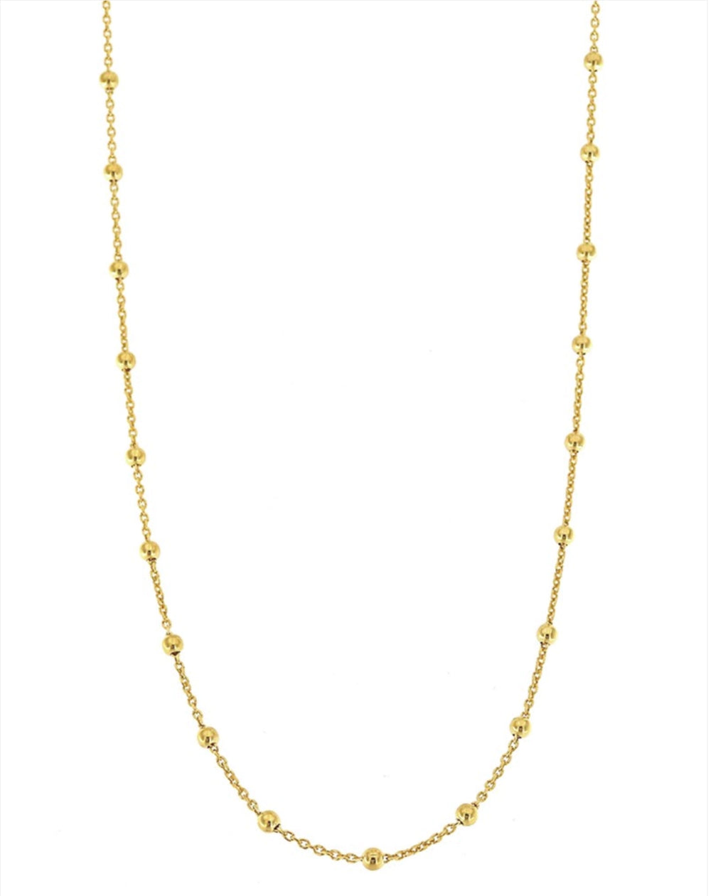 Ankerkette mit Kugeln dazwischen goldfarben