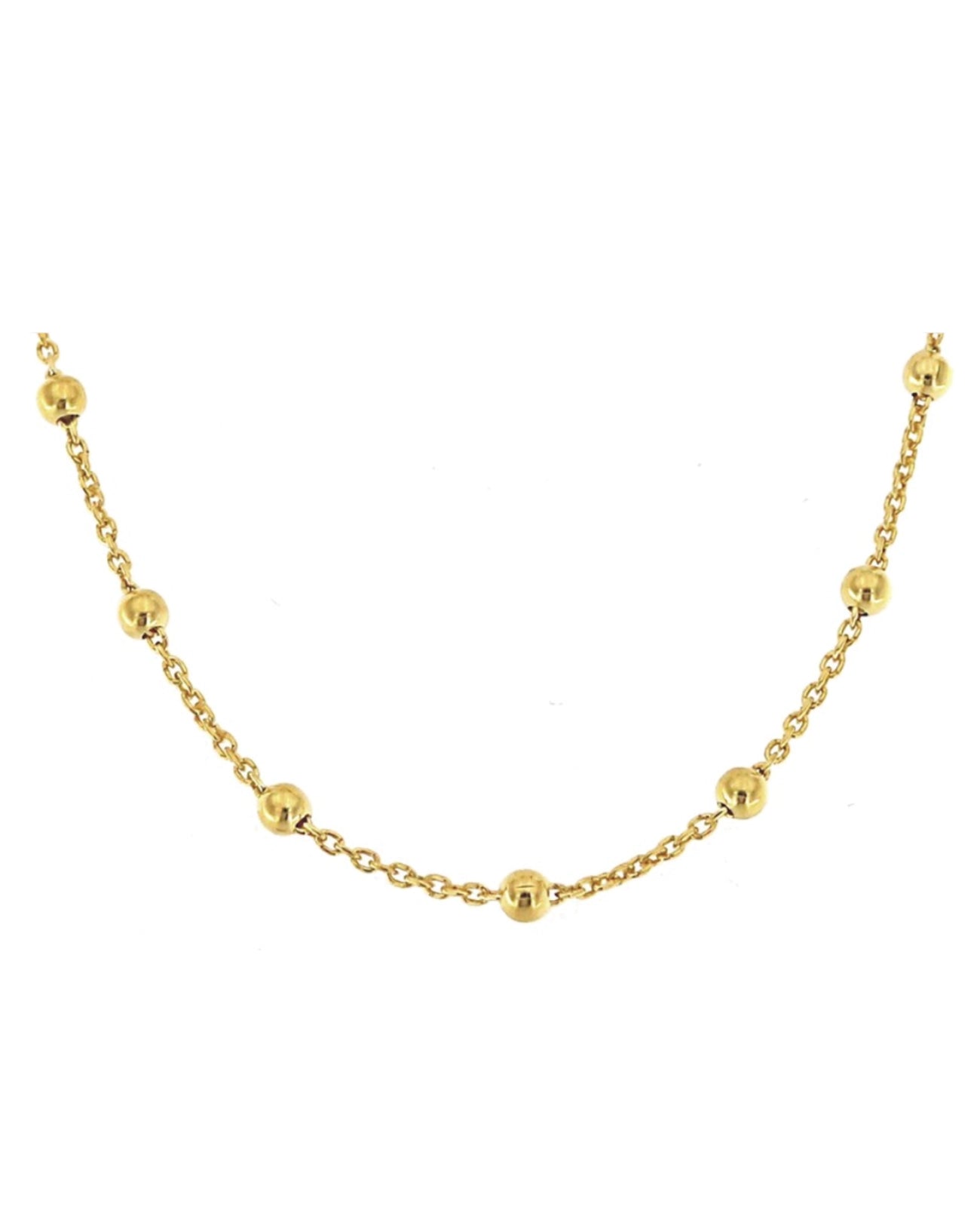 Ankerkette mit Kugeln dazwischen goldfarben