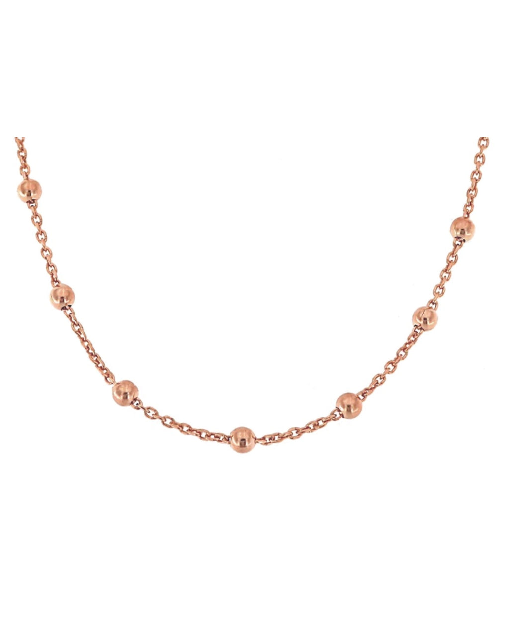 Ankerkette mit Kugeln dazwischen rosegold