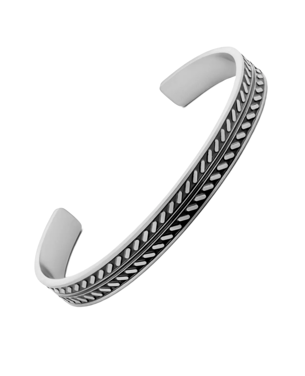 Offene Armspange mir schräg-Musterung