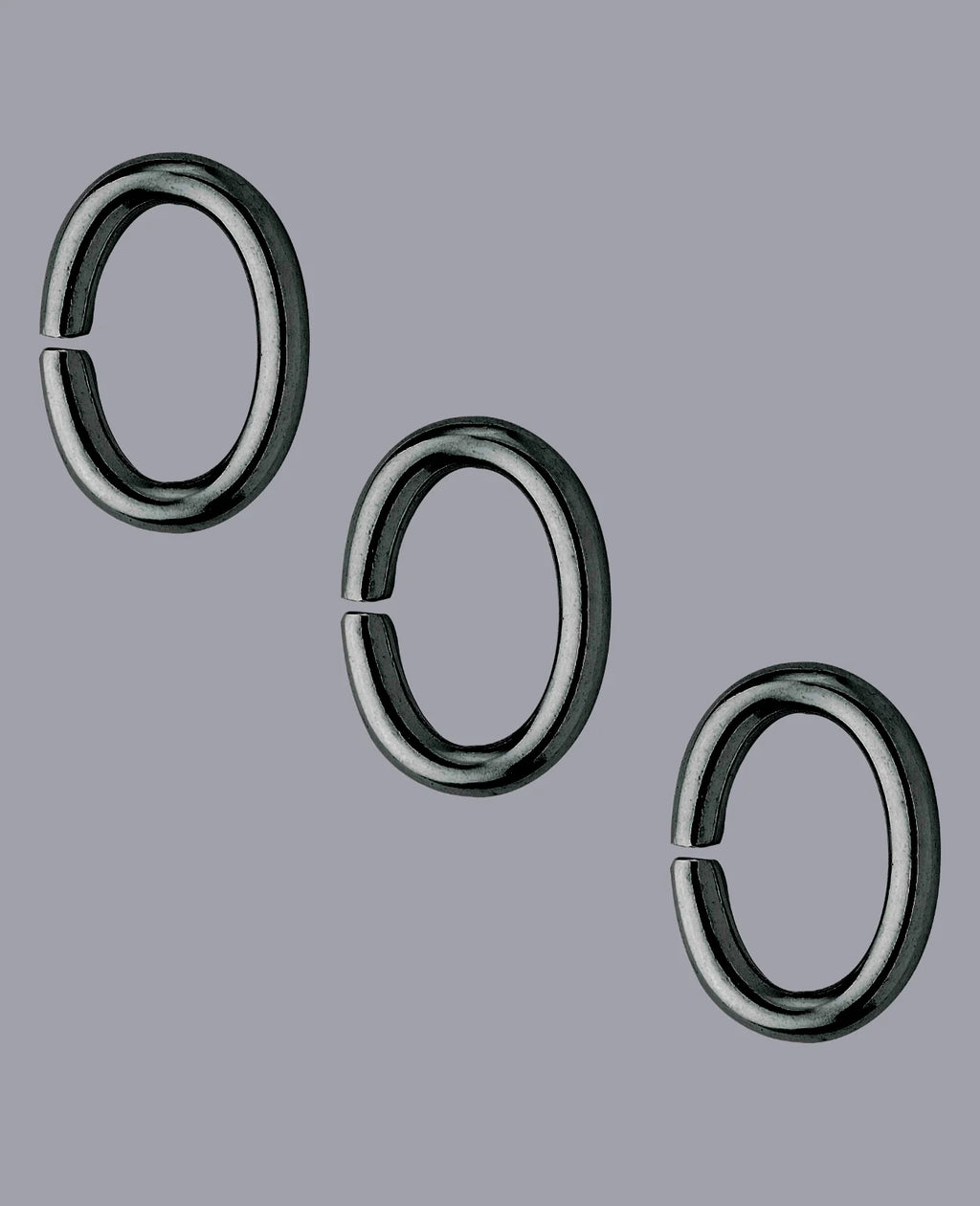 ovale Metall Öse versilbert im 3er pack