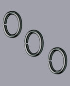 ovale Metall Öse versilbert im 3er pack