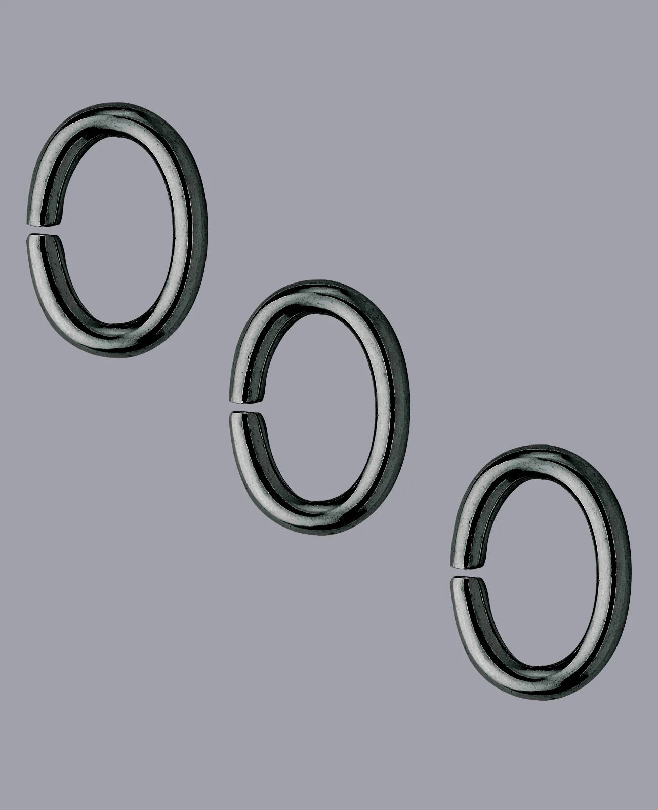 ovale Metall Öse versilbert im 3er pack