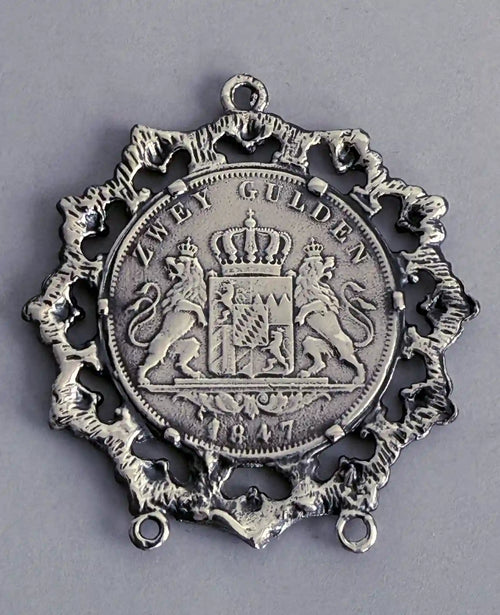 zwei gulden 1847 in der mitte bayernwappen