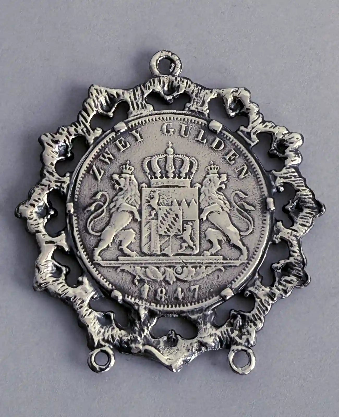 zwei gulden 1847 in der mitte bayernwappern