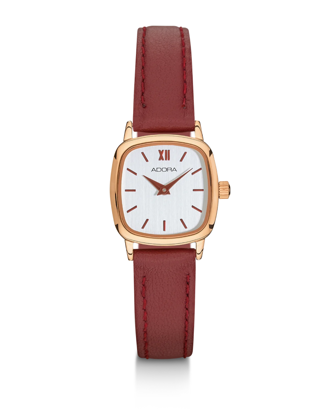 Viereckiges kleines Gehäuse mit hellen Zifferblatt