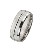 Ring mattiert in der Mitte polierte Rille