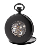 Taschenuhr grau Sprungdeckel mit passender Kette