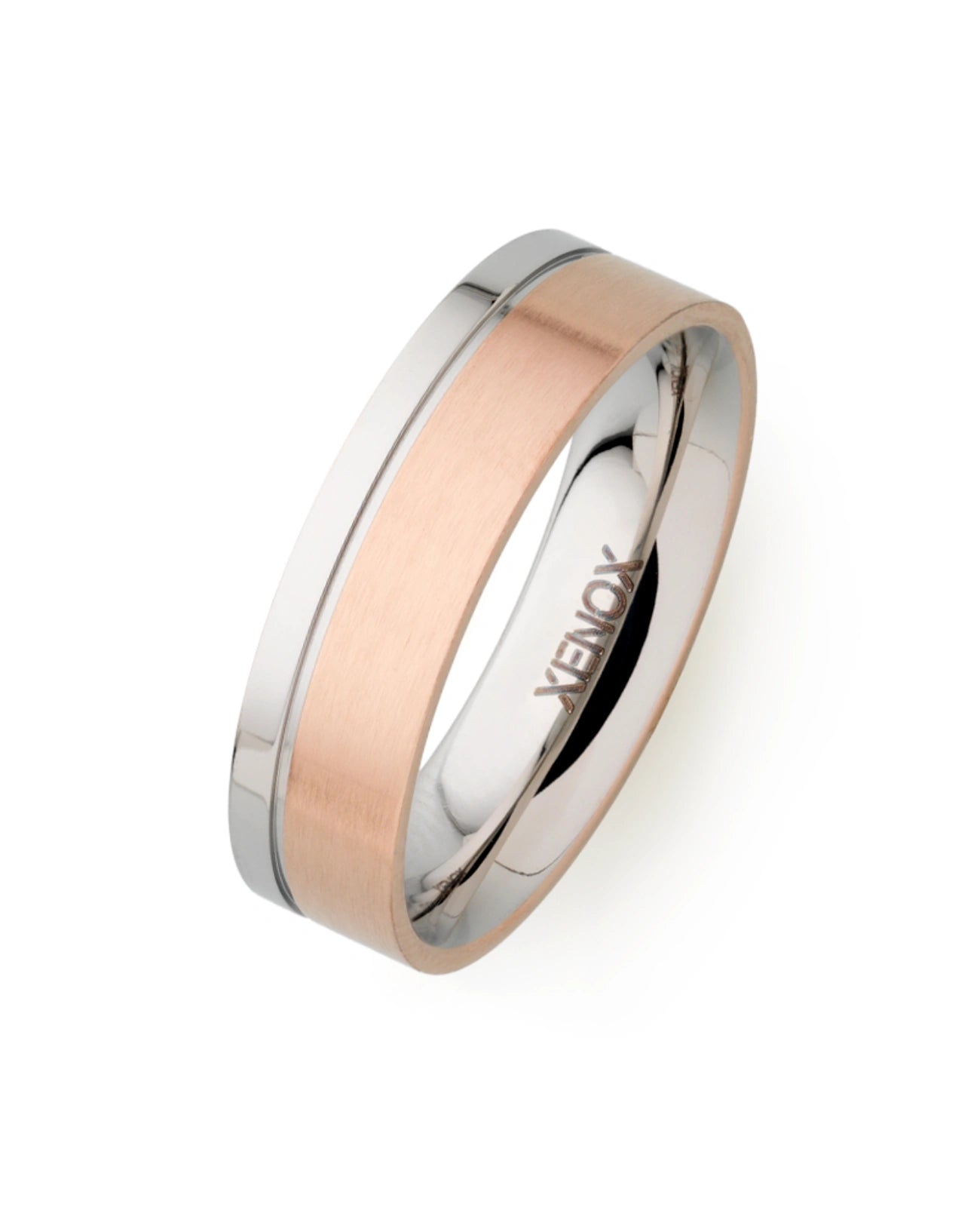Ring zweidrittel rosé eindrittel Edelstahl