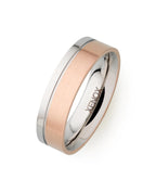 Ring zweidrittel rosé eindrittel Edelstahl