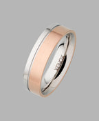 Ring zweidrittel rosé eindrittel Edelstahl