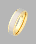 Ring rechts und links abgesetzt goldfarben