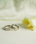 Ring Edelstahl links und rechts dünner rosérand