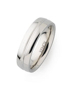 Ring mit Rille in der Mitte