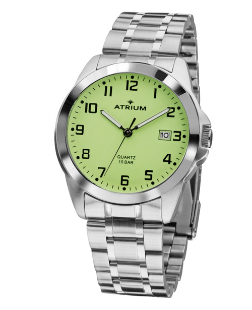 herrenuhr matallarmband arabische zahlen datum bei 3 Uhr