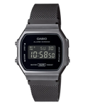 casio vintage unisexuhr schwarz mit digitalanzeige