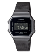 casio vintage unisexuhr schwarz mit digitalanzeige