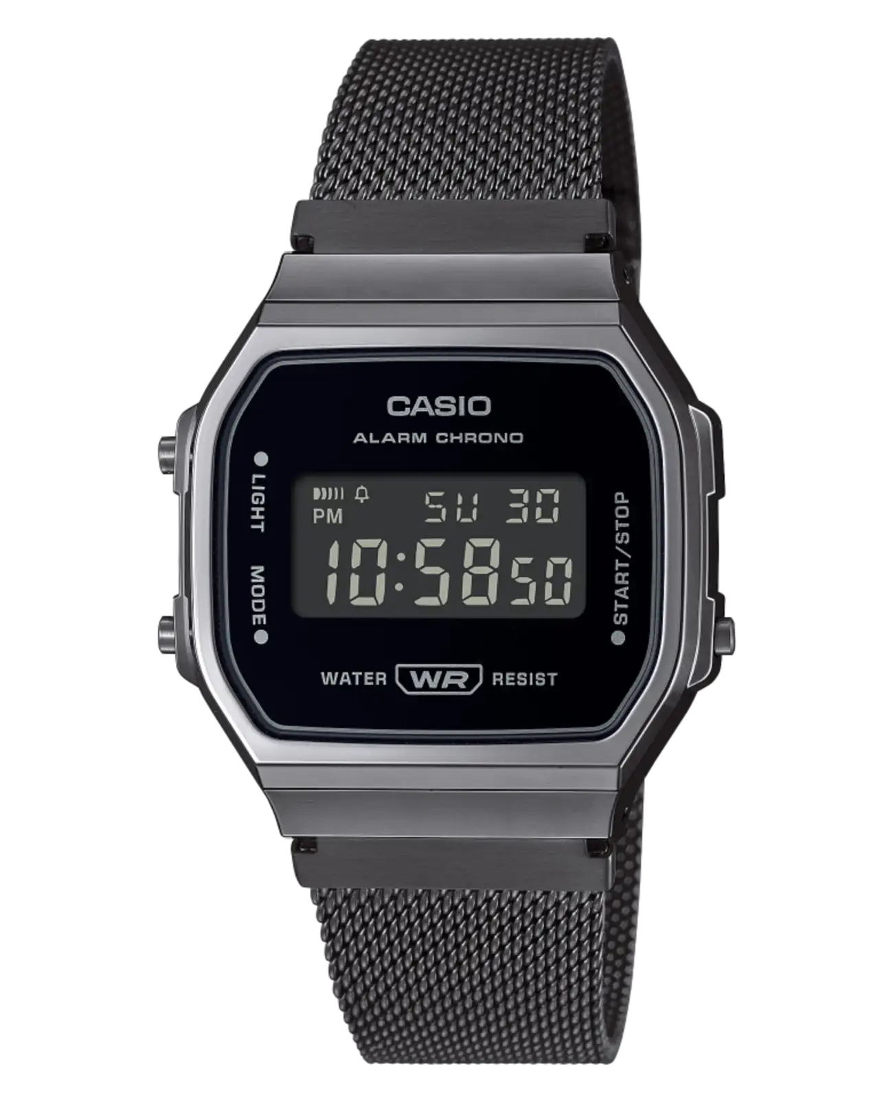 casio vintage unisexuhr schwarz mit digitalanzeige