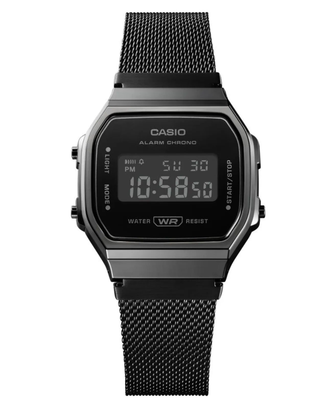 casio vintage unisexuhr schwarz mit digitalanzeige