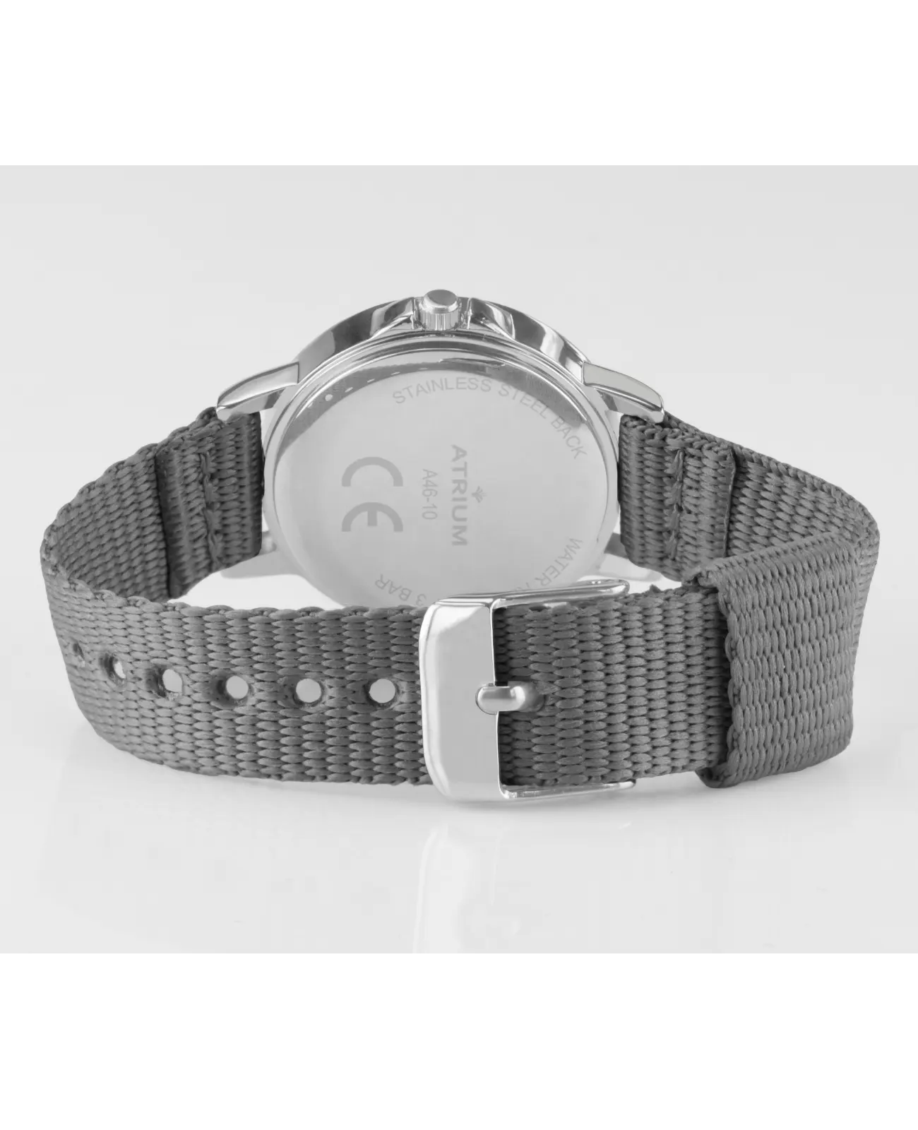 Graues Textilarmband große arabische zahlen