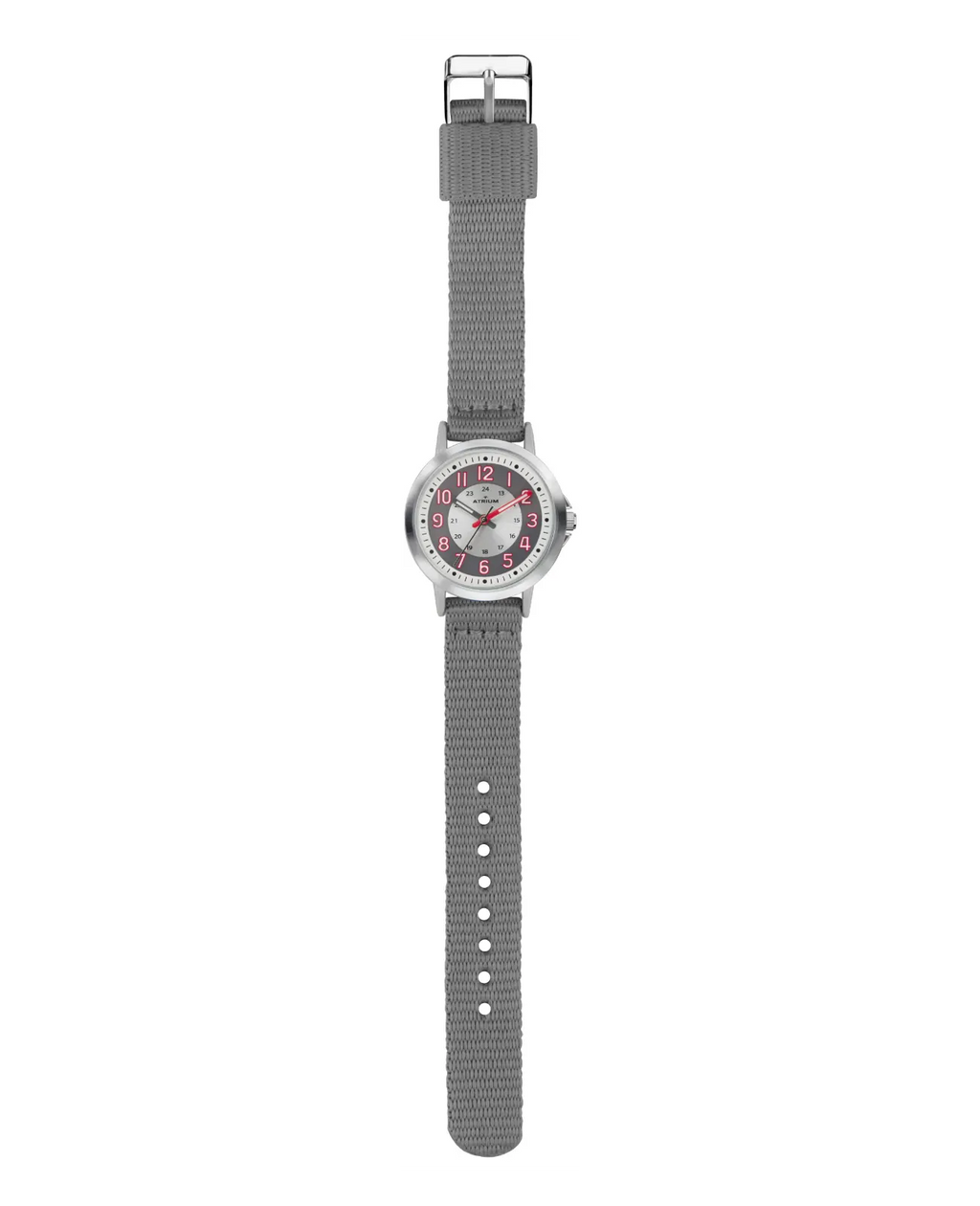 Graues Textilarmband große arabische zahlen