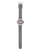 Graues Textilarmband große arabische zahlen