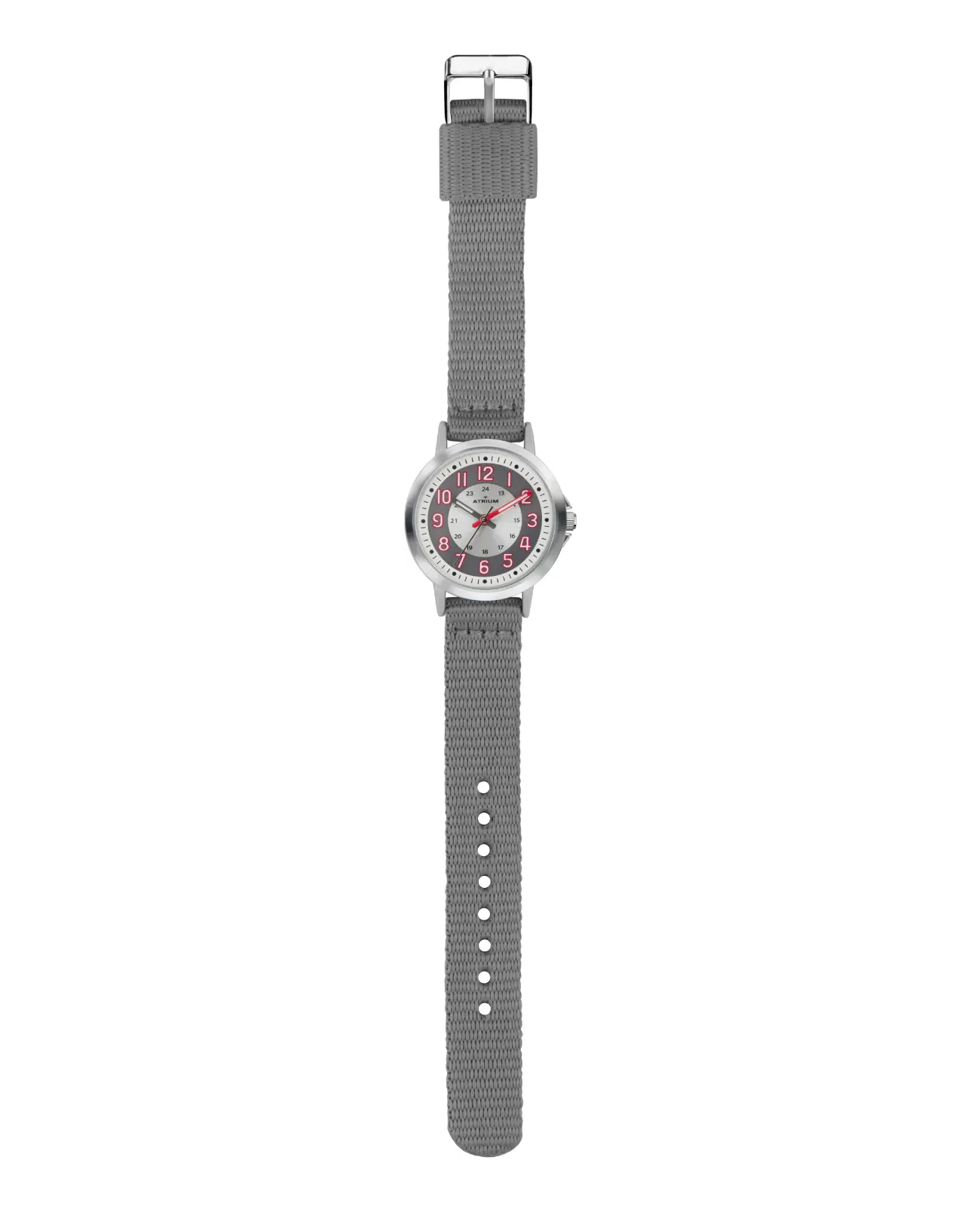 Graues Textilarmband große arabische zahlen