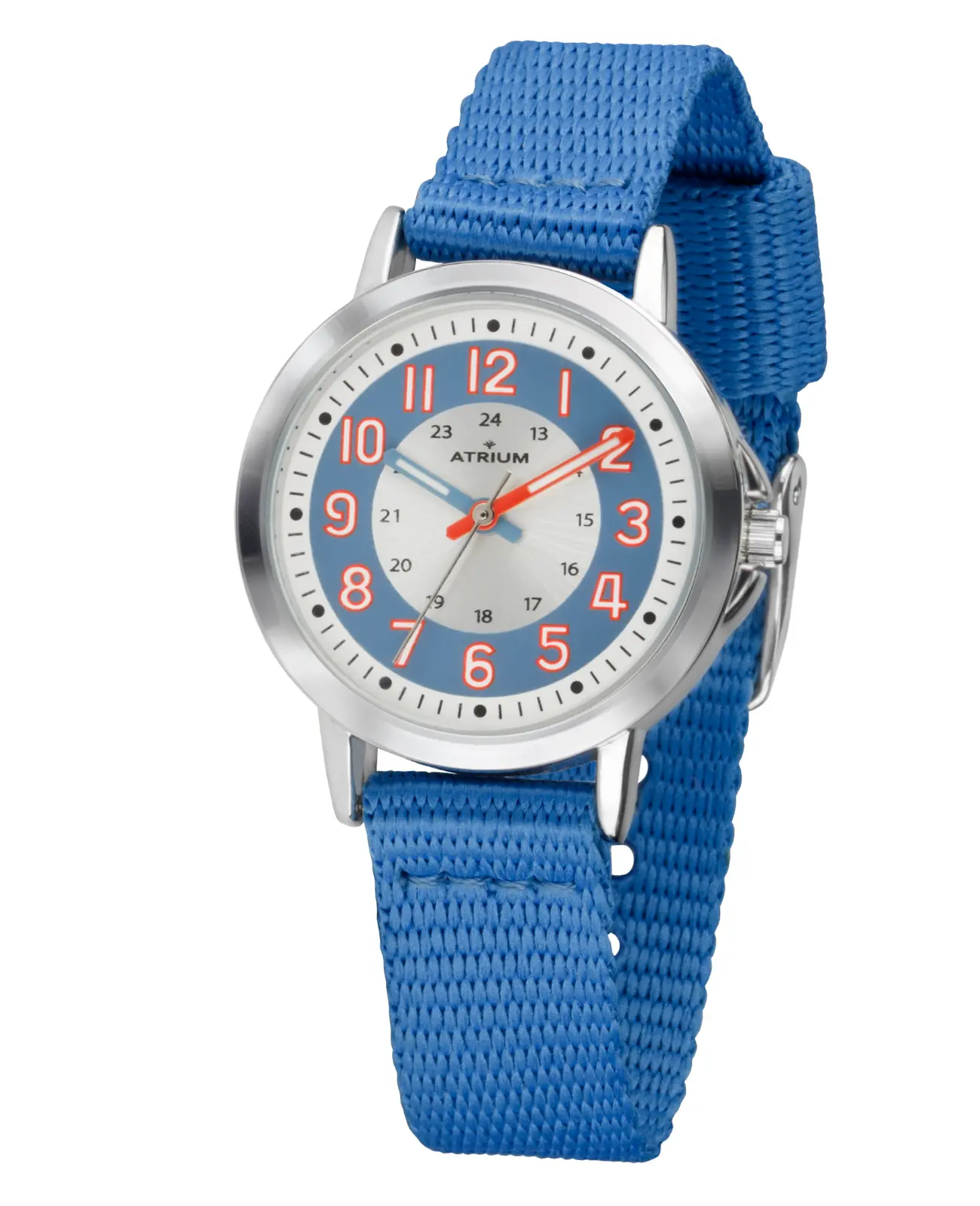 Blaues Textilarmband große arabische zahlen